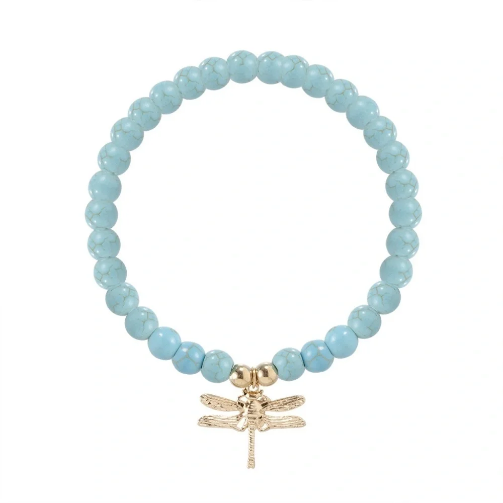 *DARCIE* 5-Pc Blue Dragonfly Fashion Bracelet Set